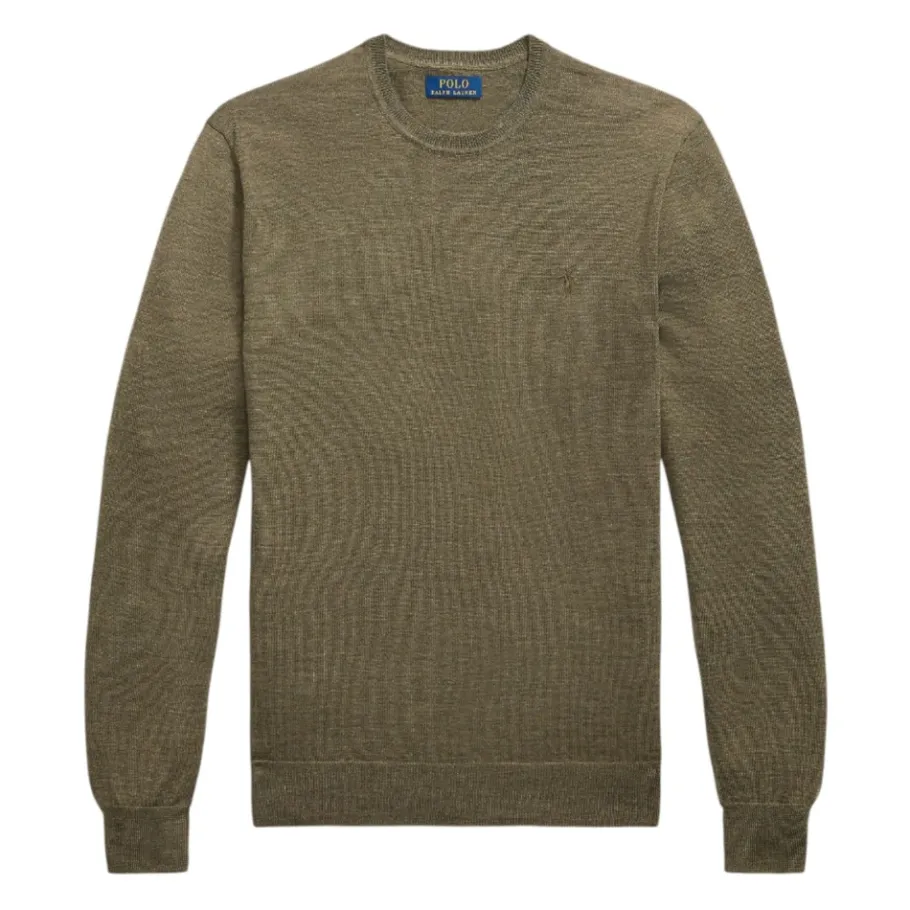 Ralph Lauren Slim Fit Wasbare Wollen Crewneck Trui-Heren Truien & Vesten
