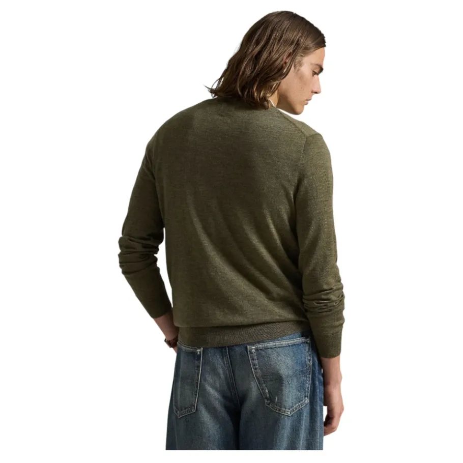 Ralph Lauren Slim Fit Wasbare Wollen Crewneck Trui-Heren Truien & Vesten