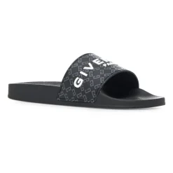 Givenchy Slip-On Monogram Rubber Slippers-Heren Slippers