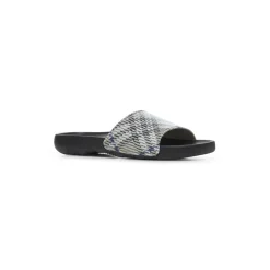 Burberry Slip-On Sandalen met Check Motief-Heren Slippers
