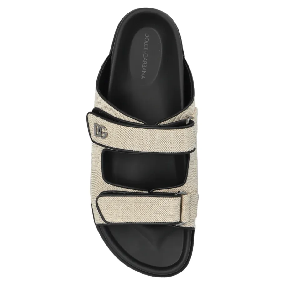 Dolce & Gabbana Slippers met een logo-vormige applicatie-Heren Slippers