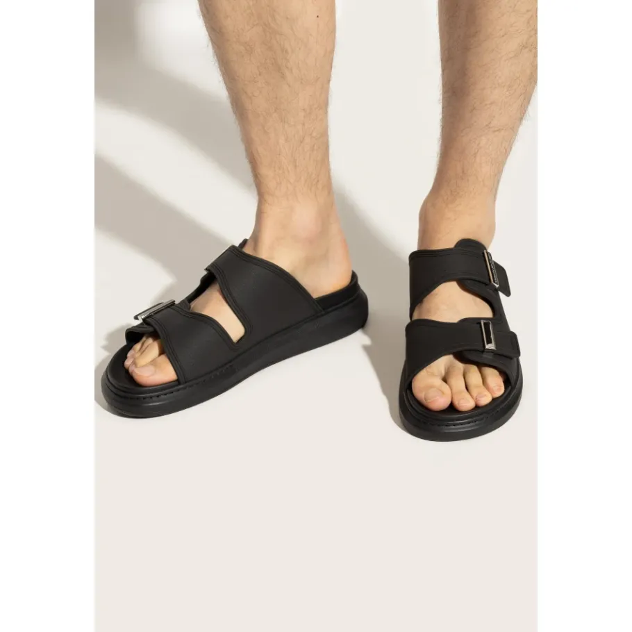 Alexander McQueen Slippers met logo-Heren Slippers