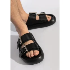 Alexander McQueen Slippers met logo-Heren Slippers