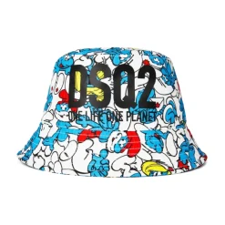 Dsquared2 Smurfs Logo Bucket Hat-Heren Hoeden