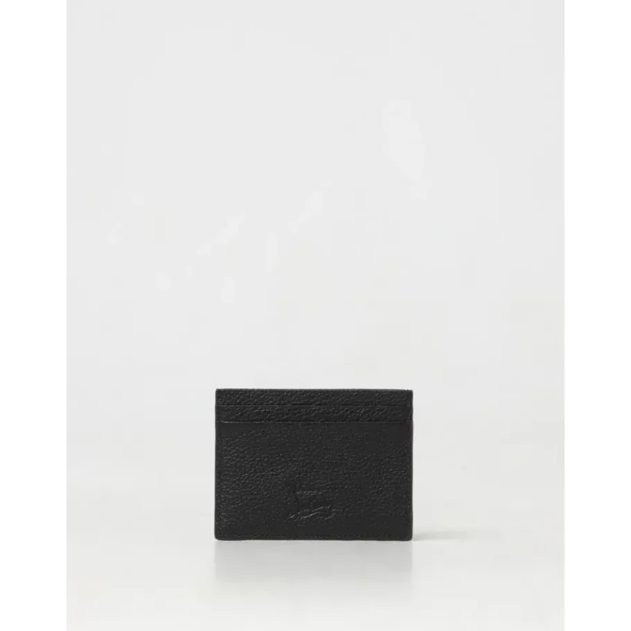 Christian Louboutin Spiked Leather Kaarthouder Stijlvol Accessoire-Heren Portefeuilles