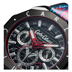 Carlo Colucci Sportief roestvrijstalen horloge met siliconen band-Heren Horloges