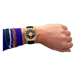 Carlo Colucci Sportief roestvrijstalen horloge met siliconen band-Heren Horloges