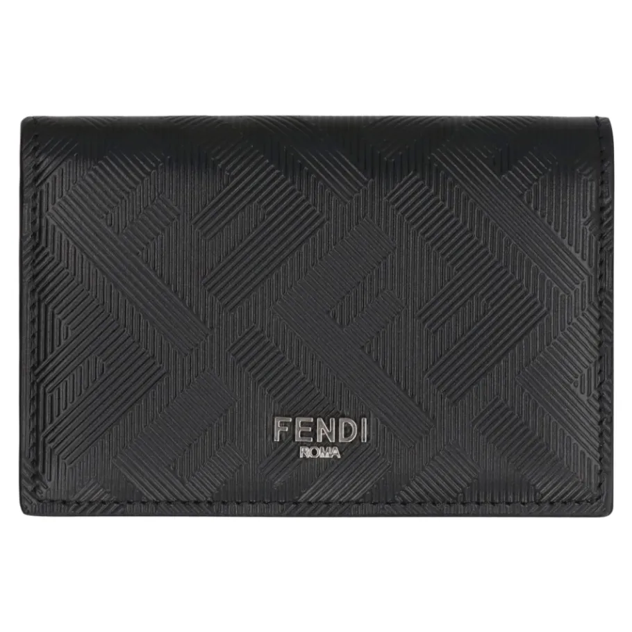 Fendi Stijlvolle Leren Kaarthouder-Heren Portefeuilles