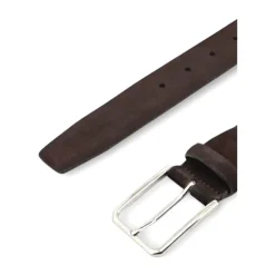 Santoni Stijlvolle leren riem met uniek ontwerp-Heren Riemen
