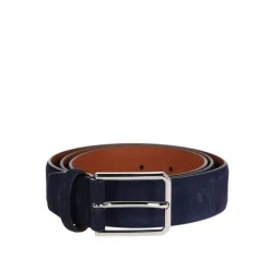 Santoni Stijlvolle leren riem met gesp-Heren Riemen