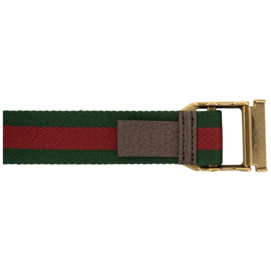 Gucci Stoffen Riem met Leren Details-Heren Riemen