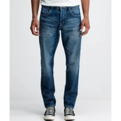 Butcher of Blue Straight Shadow Denim Jeans-Heren Jeans
