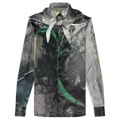 FLÂNEUR Street Image Viscose Shirt met Capuchon-Heren Overhemden