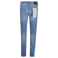 Incotex Stretch Denim Jeans met Suède Patch-Heren Jeans