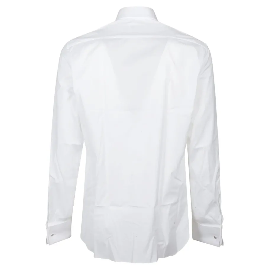 Zegna Stretch Katoen Lange Mouwen Overhemd-Heren Overhemden