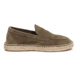 Abarca Suède Loafer in kaki-Heren Espadrilles