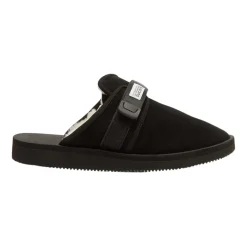 Suicoke Suède Sandalen met Shearling Voering-Heren Pantoffels