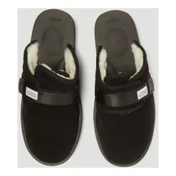 Suicoke Suède Sandalen met Shearling Voering-Heren Pantoffels