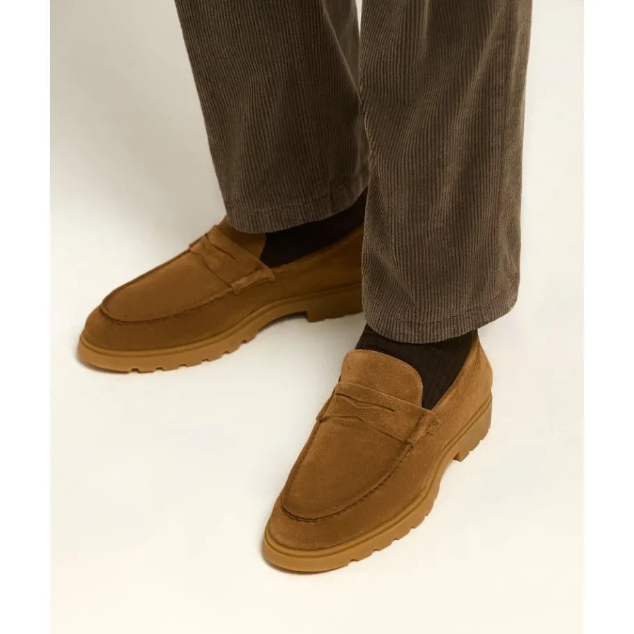 Kiton Suede Loafer-Heren Instappers & Slip Ons