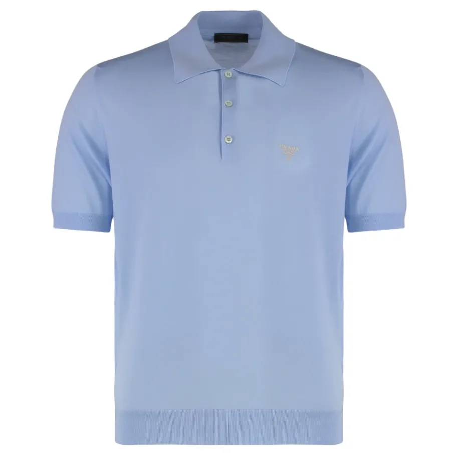 Prada Superfijne Wollen Poloshirt-Heren Shirts