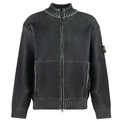Stone Island Sweater met ritssluiting en sublimatieprint-Heren Truien & Vesten