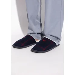 Emporio Armani Tartan motief flanellen pantoffels-Heren Pantoffels