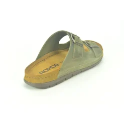 Rohde Taupe Sandalen met Open Neus en Gespen-Heren Sandalen