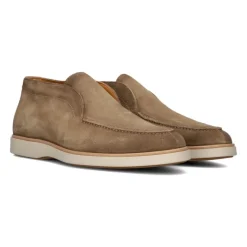 Magnanni Taupe suède instappers-Heren Instappers & Slip Ons