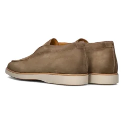 Magnanni Taupe suède instappers-Heren Instappers & Slip Ons