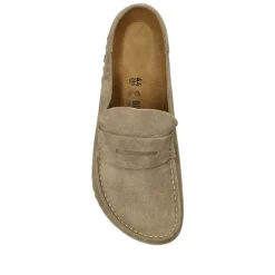 Birkenstock Taupe Suède Leren Sandalen-Heren Instappers & Slip Ons