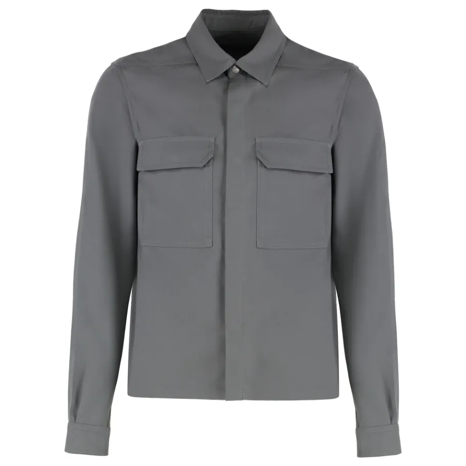 Rick Owens Technical Fabric Overshirt-Heren Jassen