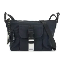 A.P.C. Technische Stof Crossbody Tas met Rits-Heren Tassen