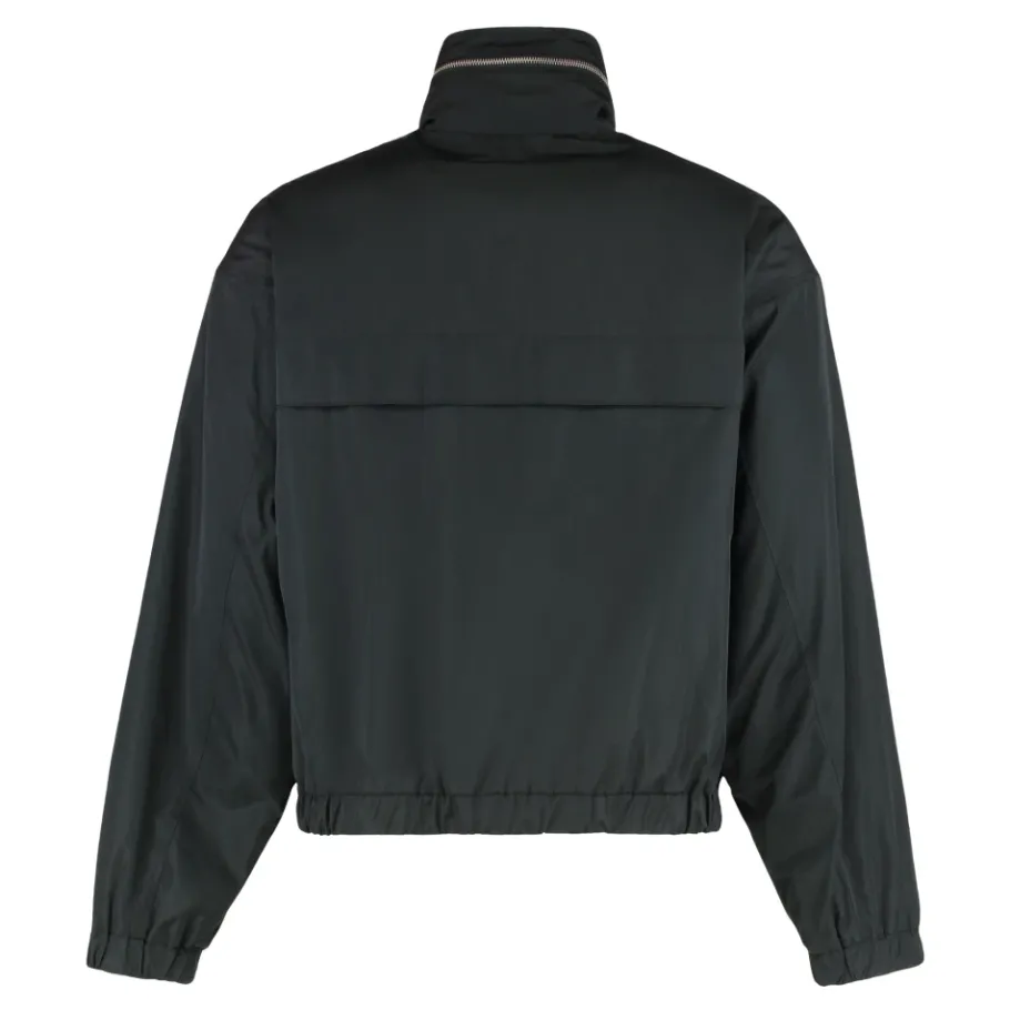 Ami Paris Technische Stoffen Jas met Rits en Capuchon-Heren Jassen