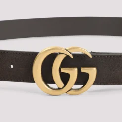 Gucci Testa di Moro Suède Kalfsleren Riem-Heren Riemen