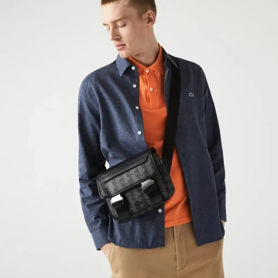 Lacoste The Blend Monogramme Crossbody Bag-Heren Tassen