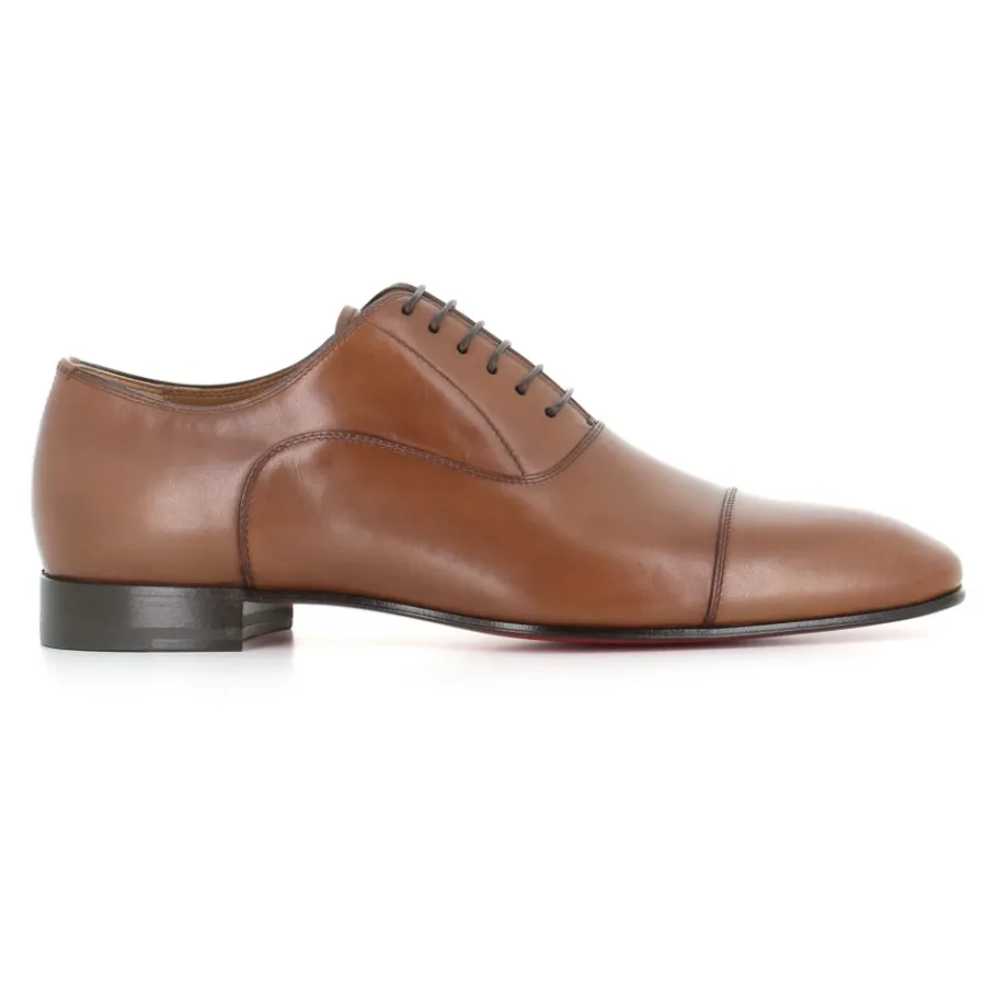Christian Louboutin Tobacco Oxford Platte Schoenen-Heren Instappers & Slip Ons|Nette Schoenen
