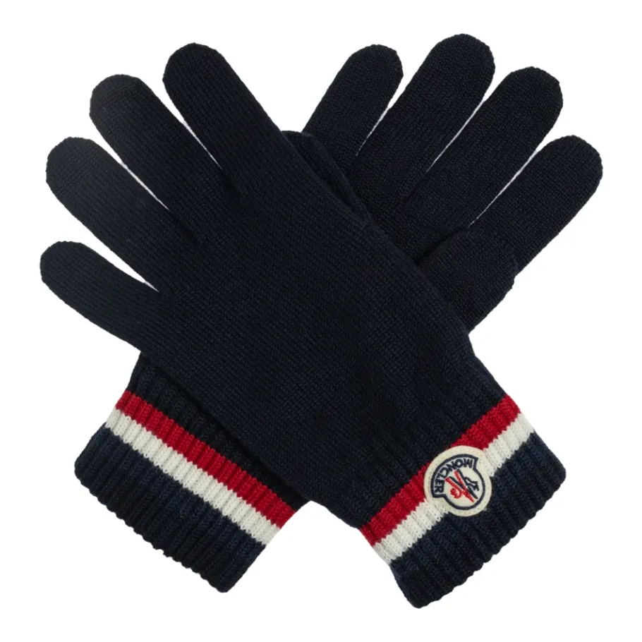 Moncler Tricolor Wollen Handschoenen-Heren Handschoenen
