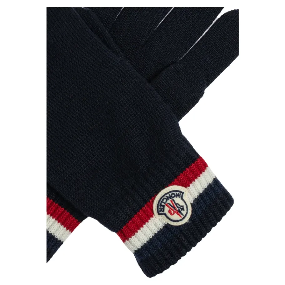 Moncler Tricolor Wollen Handschoenen-Heren Handschoenen