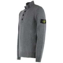 Stone Island Trui met halve rits en vilten details-Heren Truien & Vesten