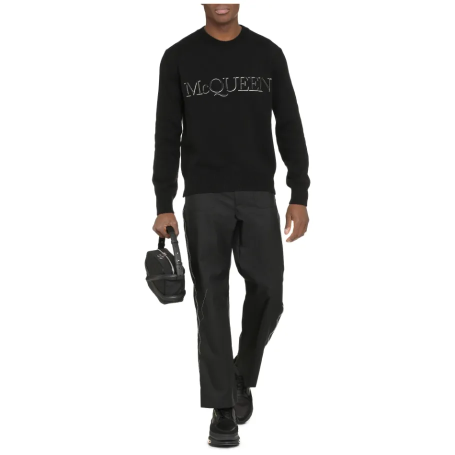 Alexander McQueen Trui met ronde hals-Heren Truien & Vesten