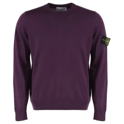 Stone Island Trui met ronde hals en opstaande stiksels-Heren Truien & Vesten