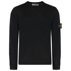 Stone Island Trui met ronde hals en verhoogde stikseldetails-Heren Truien & Vesten
