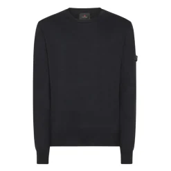 Peuterey Trui van wol en katoen met ronde hals-Heren Truien & Vesten