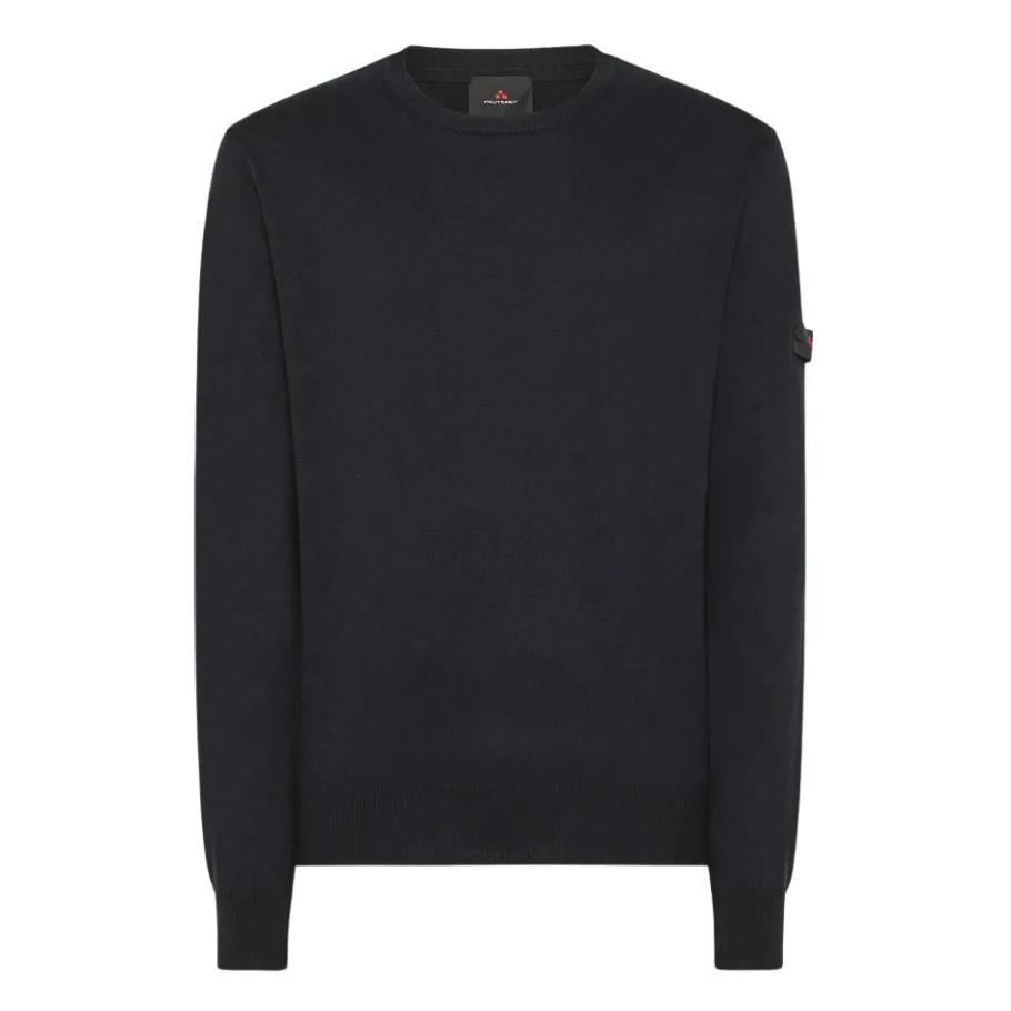 Peuterey Trui van wol en katoen met ronde hals-Heren Truien & Vesten