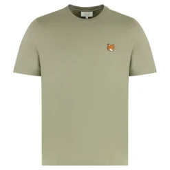 Maison Kitsuné T-shirt met ronde hals van katoen-Heren Shirts