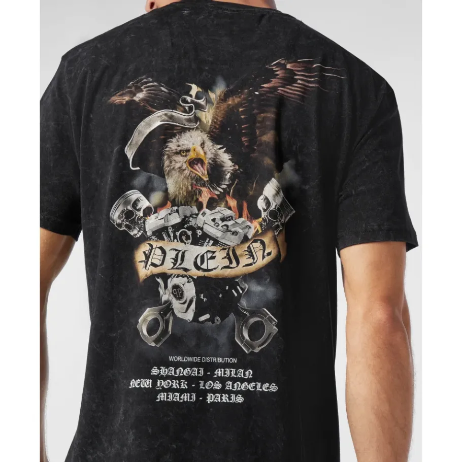 Philipp Plein T-Shirt Ronde Hals Eagle-Heren Shirts