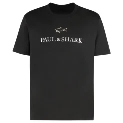 Paul & Shark T-shirt van katoenen jersey met logo-opdruk-Heren Shirts