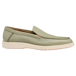 Santoni Tumbled Leather Loafer-Heren Instappers & Slip Ons