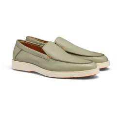 Santoni Tumbled Leather Loafer-Heren Instappers & Slip Ons