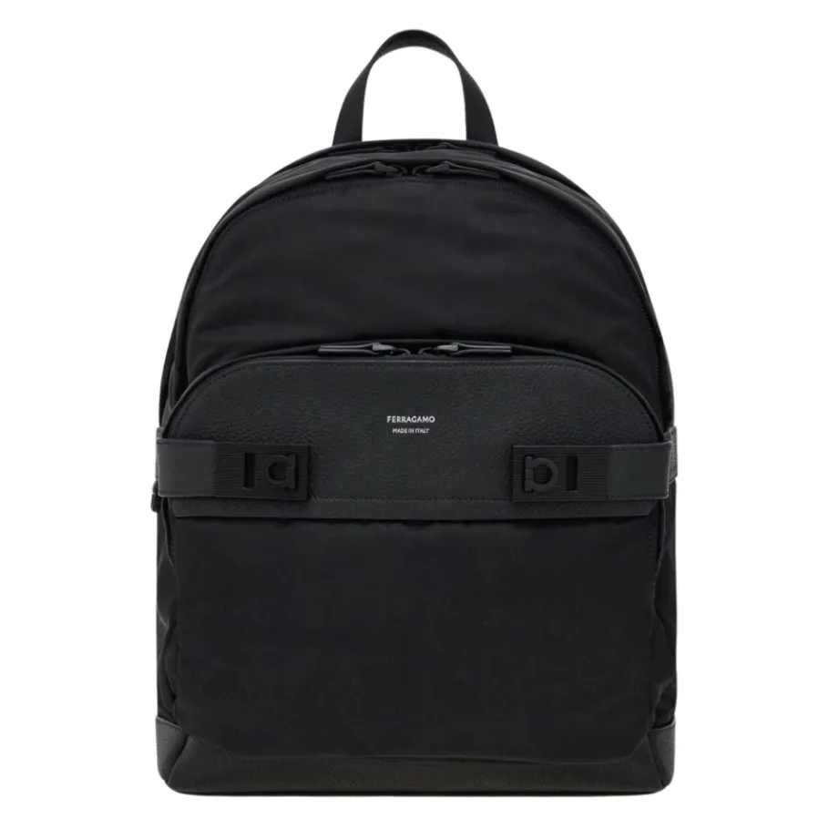 Ferragamo Twins Nylon Rugzak-Heren Rugzakken